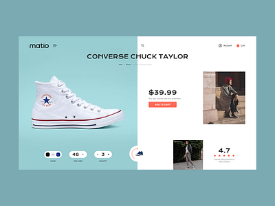 Matio Fashion converse ecommerce fashion product shop store