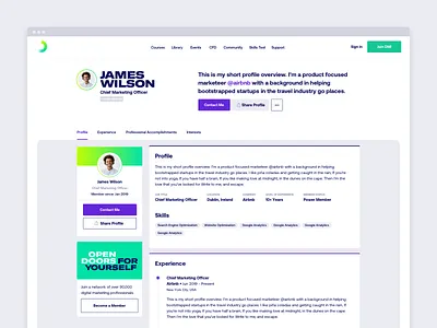 Public profile, onboarding and settings cv product design profile profile editor settings ui ux