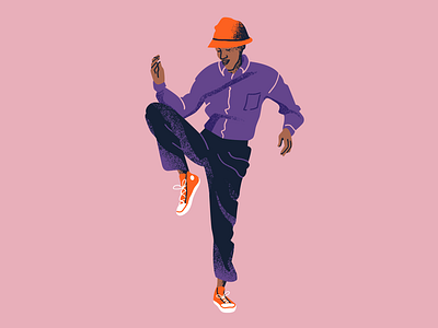 Township Street Dance adobe photoshop african dance african man character illustration dance dancer hipster illustration photoshop south africa street dance stylized texture township vector