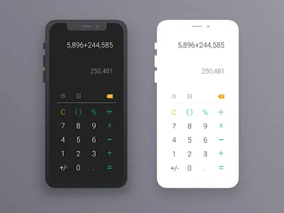 Daily UI #004 - Calculator app dailyui design flat minimal ui ux