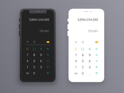 Daily UI #004 - Calculator app dailyui design flat minimal ui ux
