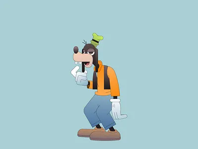 Goof character disney disneyland goofy gradient illustration illustrator mickey minimal minnie