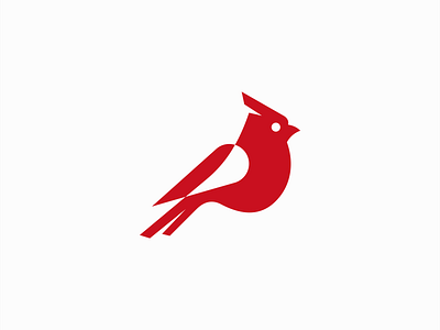 Minimalist Cardinal Logo for Sale animal bird branding cardinal clean design elegant flat geometric icon illustration logo mark minimalism modern nature premium red sale vector