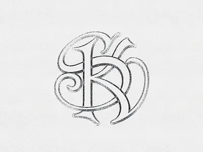 SK Monogram Interlaced ... lettering monogram