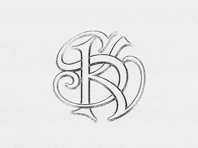 SK Monogram Interlaced ... lettering monogram