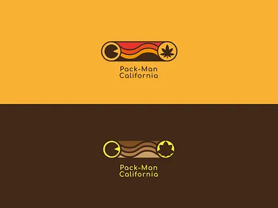 Pack- Man Logo 2 branding colour illustration logo retro logo vector weed logo weeds brand