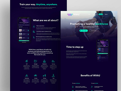 WithU Website brand branding debut design fitness gym logo ui ux website