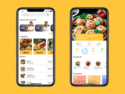 Recipe app adobexd application cook creative design food trend ui userinterfacedesign ux web