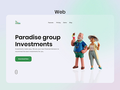 Paradadise group website 3d designthinking illustraion minimal product design userinterface web webdesign webdesigner website concept website design