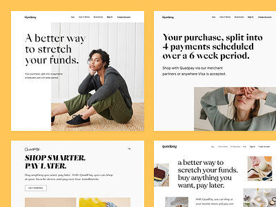 Testing fonts bold fashion fintech font fonts landing landing page payments quadpay sans serif typography