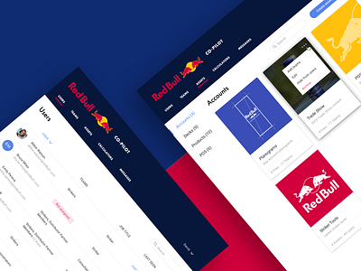 Redbull Co-Pilot Dash app bunny co pilot dash dashboard red bull redbull sam ui ux