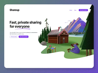 Shareup Homepage branding hero image homepage illustration vector webdesign website