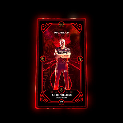 Cricket Card - AB De Villiers 3d blender cricket crypto design illustration metaverse motion graphics nft web3