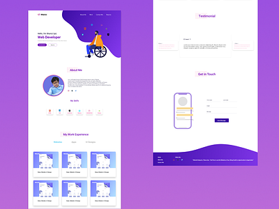 Portfolio Website Design design flat minimal ui uidesign ux web web design web design and development webdesig