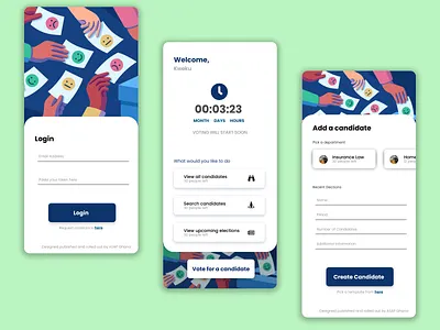 Voting Platform for Law Firm accra africa app beautiful big branding countdown design election ghana illustration justice kweku law layout president ui voting web wow