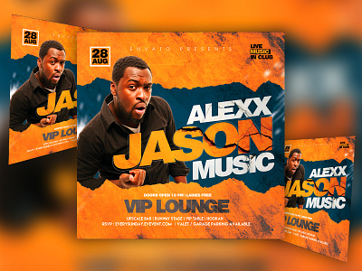 DJ Flyer Template birthday black city design event flyer ladies night night nightclub party