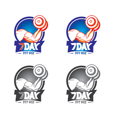 7DAY FIT BIZ 2 01 design illustrator logo product