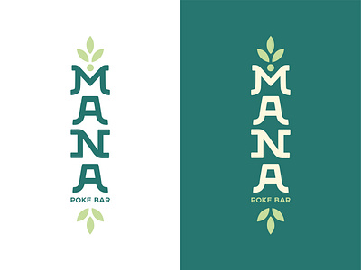 MANA branding design green idenity letters logotype poke typography