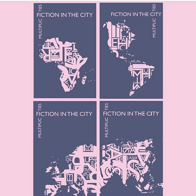 Fiction in the city branding design graphic design illustration poster design typography