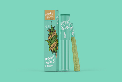 Weed Joint Pre-Roll Packaging Mockup 420 branding cannabis cannabis joint mockup cbd design graphic design marijuana weed medical marijuana mockup package packaging design weed joint