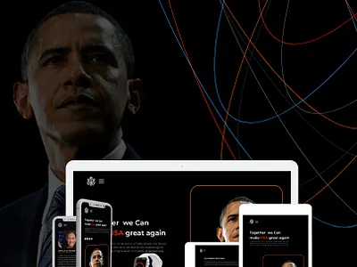 UI/UX for political organization 2020 app camping design minimal mobile political smartwach tablet ui ux web website