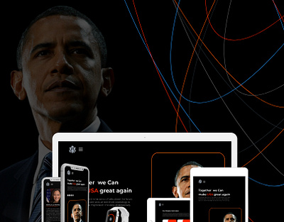 UI/UX for political organization 2020 app camping design minimal mobile political smartwach tablet ui ux web website