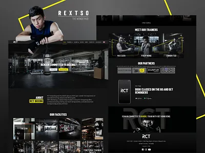 RCT Boxing - Website Design animation black boxing boxing studio design fitness graphic design hong kong illustration landing page layout mobile design ui ux web design web development webflow website website design