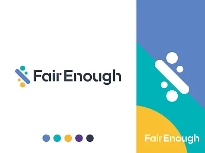 Logo, typography and colors for Fair enough, Mobile app balance brand design brand identity branding design fresh logo logo design mobile share typography visual identity young