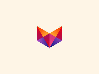 V with fox branding colorful fox fox logo logo logo design logo maker minimal mn logo modern v v logo