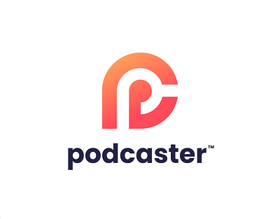 Podcaster | Podcast Logo brand branding illustration logo logo design logo identity logodesign logos logotype minimal minimal logo podcast stream streaming visual design visual identity website wordmark