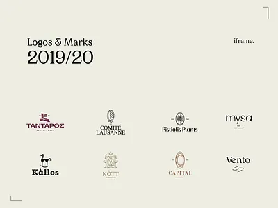 Logos & Marks 2019/20 branding design logo logodesign logoroom logos logotipo logotype logotypes