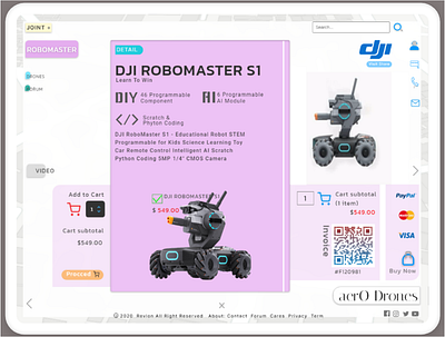 Aero Drones Wbsite | UI Cart Concept | design illustration kixpandemix uidesign