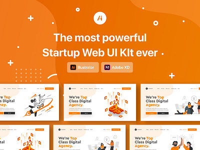 Four Set of Startup Website Landing Ui KIt Design Template appdesign behance design designer dribbble graphicdesign interface ui uidesign uidesigner uitrends uiux userexperience userinterface ux uxdesign uxdesigner webdesign webdesigner website