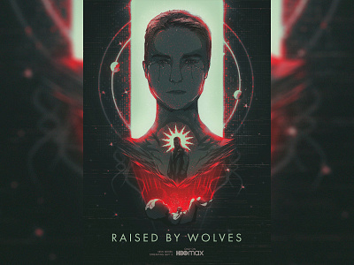 Raised by Wolves amazon branding design graphic design illustration keyart movie poster tv show vector