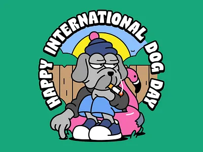 🐶 [sound on] ae after effects backyard cat character animation dog internationaldogday