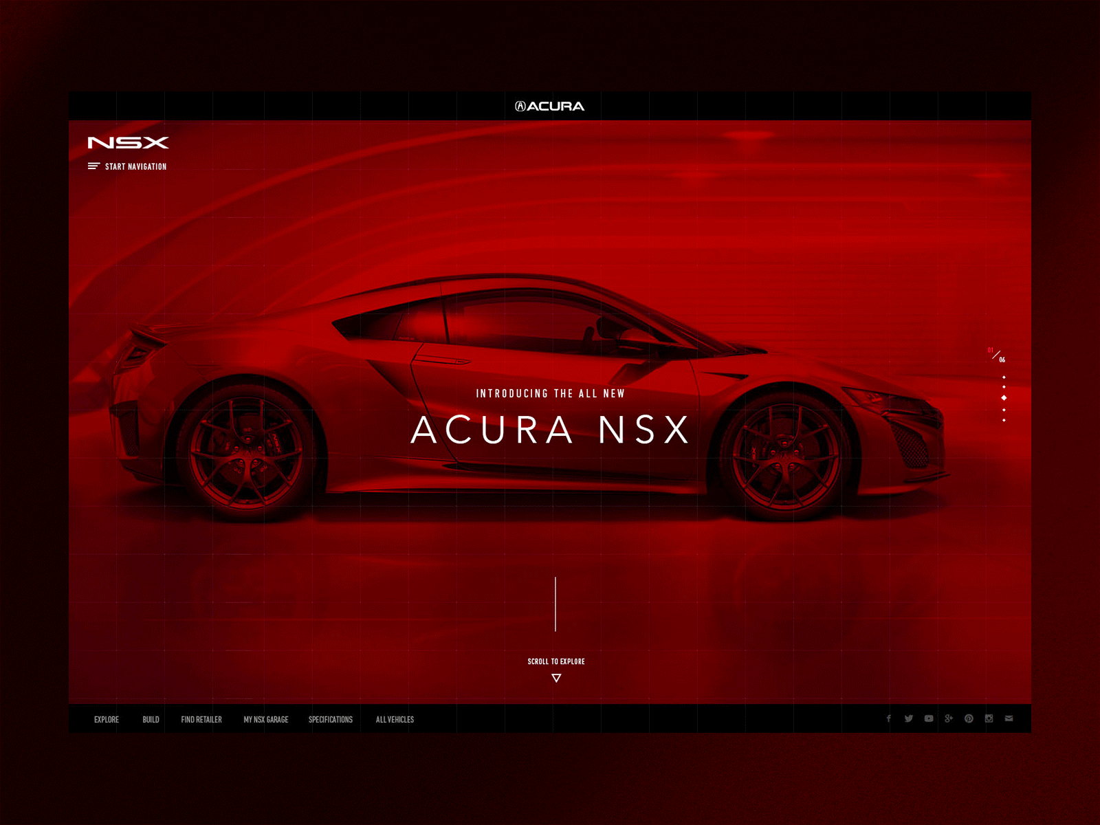 Acura NSX animation cars design interaction ui ux webdesign webgl website