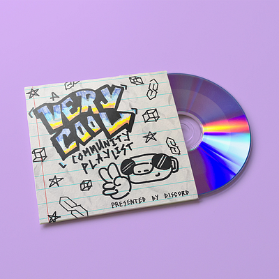 A Very Cool Community Playlist design discord doodle instagram music photoshop