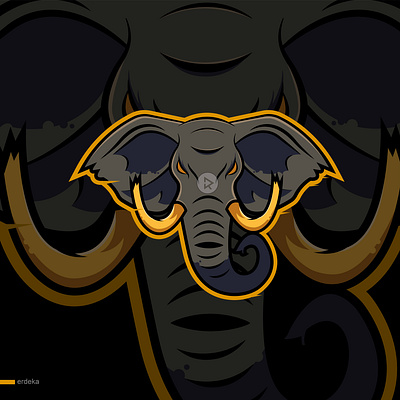 Elephant apparel branding design esport logo game illustration illustrator logo tshirt design vector