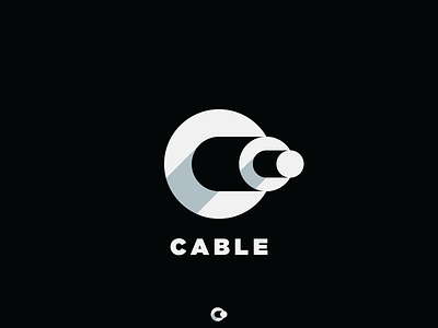 c-cable black branding cable clean creative design electricity electronic icon logo minimal negative space power simple wire