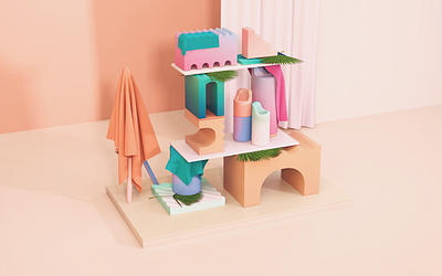 Forms · Shapes II 3d 3s illustration adrianamoram art direction render set design