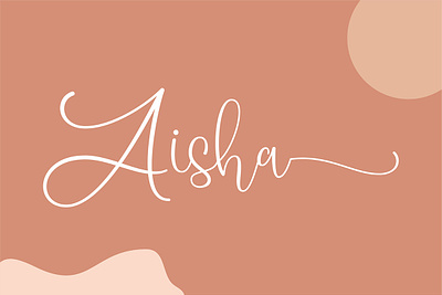 Aisha Script Font 3d branding design font graphic design illustration logo modern photography ui
