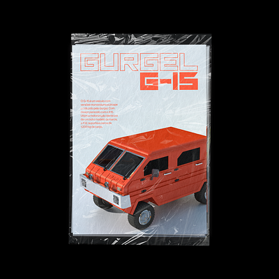 Gurgel G-15 3d modo orange poster