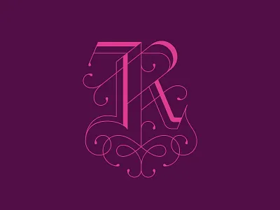 Drop Cap "R" drop cap dropcap lettering logo monogram monogram logo type