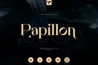 Papillon - Handcrafted Serif Font branding design elegant fonts font design fonts collection handcrafted lettering logo luxury modern fonts professional sans serif sans serif font sans serif fonts serif serif font serif fonts simple stylish typeface