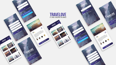 TraveLove App Mockup android ios mobile app design mobile ui mobileapp mockup tout travel travellove trip ui ux xd