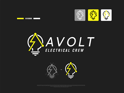 AVOLT - Electrical Crew branding design electrical flat graphic design illustration logo logo design minimal minimalist logo motion graphics ui unique