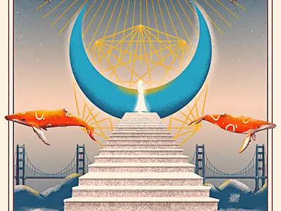 Mysticism digital painting graphic design holy illustration mystic mystical surrealism whales