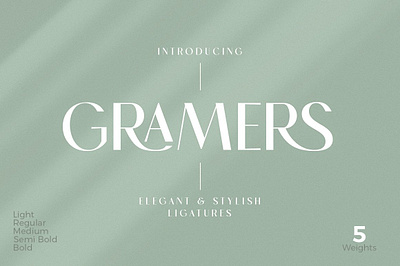 Gramers | Elegant & Stylish Ligatures advertising art branding classic elegant elegant font elegant fonts font design font family fonts collection ligature ligatures luxury minimal minimalist modern fonts retro stylish typography vintage