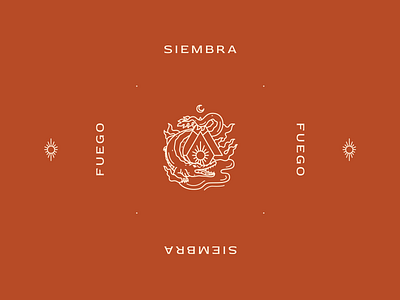 Siembra Fuego animal brand branding buenos aires clothes colombia crocodile energy fire fuego illustration lake logo moon nature seed siembra sun tibet water