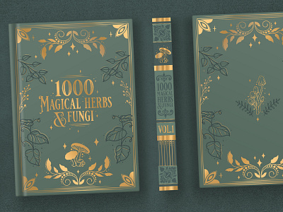 Magical Herbs Hardcover Journal books design gold foil hand lettering harry potter herbs hp illustration journal journaling lettering magical potions type typography